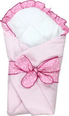 Produktbild von TupTam Unisex Baby Einschlagdecke mit Schleife, Farbe: Rosa, Größe: 70 x 70 cm