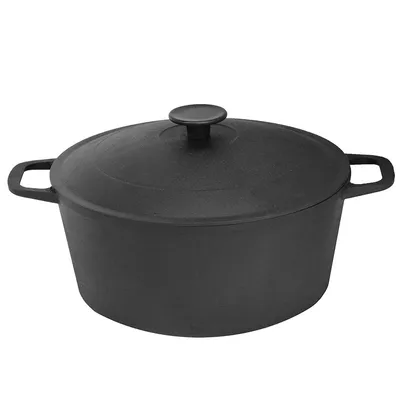 Produktbild von Gusseisen Topf 3L Gusseiserner Topf Ø 22 cm Kochtopf aus Gusseisen mit Gusseisendeckel