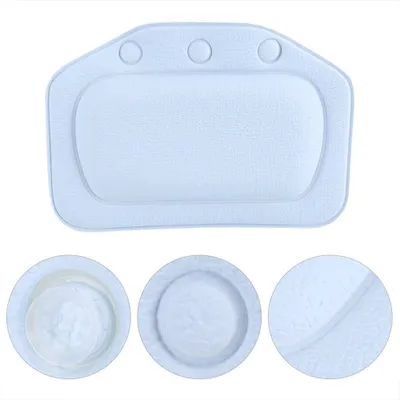 Produktbild von Badewannen Kissen, weiches Schaum Gepolstertes Badekurort Kissen PVC Wanne Kopfstützen Kopf Hals Rückseiten Kissen Badezimmer Zusätze für Hauptgebrauch
