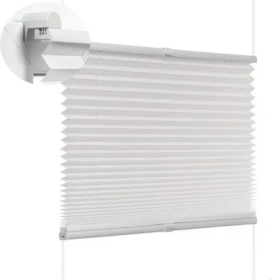 Produktbild von Sonnenschutzrollo – 30 x 120 cm – Lichtfilternd – Ausziehbarer Sichtschutz – Für Fenster und Türen – Weiß – Verdunkelung und Insektenschutz