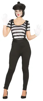 Produktbild von flottes Pantomime Kostüm für Damen Gr. M - L, Größe:L