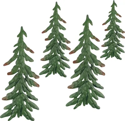 Produktbild von Weihnachtsdekoration Metall Weihnachtsbäume hängen 4pcs grün
