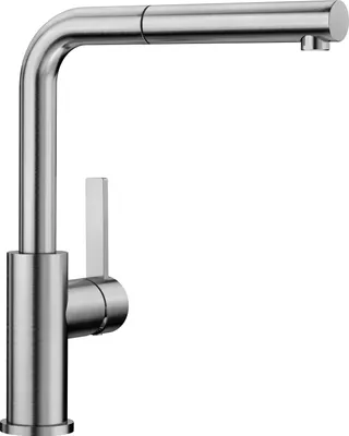 Produktbild von BLANCO LANORA-S Armatur / Edelstahl gebürstet / Zugauslauf / Hochdruck