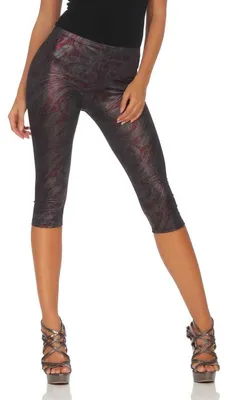 Produktbild von Damen 3/4 Leggings Legging Leggins Legings Hose Glanz; Muster 2 XS/S