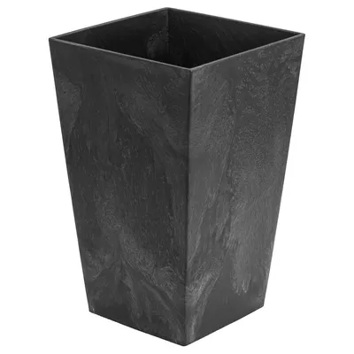 Obrázek produktu pro Květináč Imitace Beton antracitová 12,6 x 12,6 x 20 cm plantážník plast
