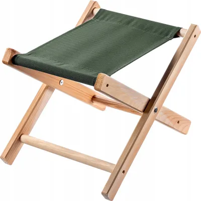 Image de KADAX Tabouret pliant avec pied en bois 40x31cm