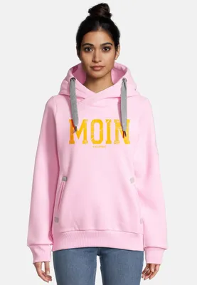 Produktbild von salzhaut Damen Hoodie SÜNN - MOIN XS Kuscheliger Kapuzenpullover für Frauen – Maritimer Pullover mit Print & dicken Kordeln – Designed in Hamburg