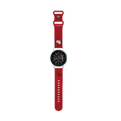 Produktbild von Hello Kitty Universal-Armband HKUWLSCHBLR Silikon-Katzenkopf rot/rot 22 mm