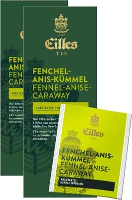 Produktbild von EILLES TEE Teebeutel Fenchel-Anis-Kümmel, Sparpack mit 2x25er Box