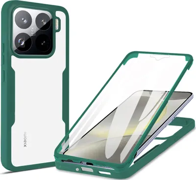 Produktbild von Schutzhülle für Xiaomi 15 Pro, Eingebautem Displayschutz 360 Grad Komplettschutz Handyhülle Grün
