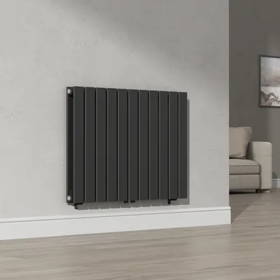 Image de Radiateur plat 'Nore' Noir 60x80cm Double couche 1097W
