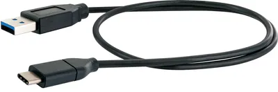 Produktbild von Schwaiger USB-Kabel 3.0 St. A->3.1 TypC 0,15m schwarz