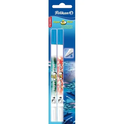 Image de Pelikan Effaceur d'encre Super-Pirat 850B large blister 2 pièces