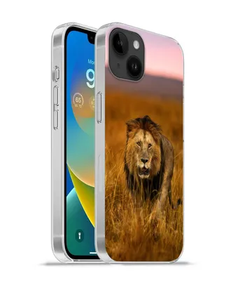 Produktbild von MuchoWow® Handyhülle Schutzhülle Hülle für Apple iPhone 14 Plus - Soft case Löwe - Savanne - Gras Silikon Softcase Handy Hülle - Abbildung