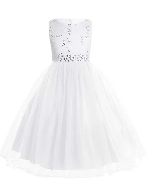 Produktbild von Mädchen Prinzessin Kleid Gr. 176 Cm Abendkleid Festlich Hochzeit Partykleid Spitzenkleid Kleidung Festzug Brautjungfern Kleid