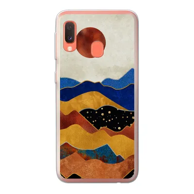 Produktbild von MuchoWow® Handyhülle Schutzhülle Hülle für Samsung Galaxy A20e Gold - Bronze - Blau Silikon Softcase Handy Hülle - Abdeckung
