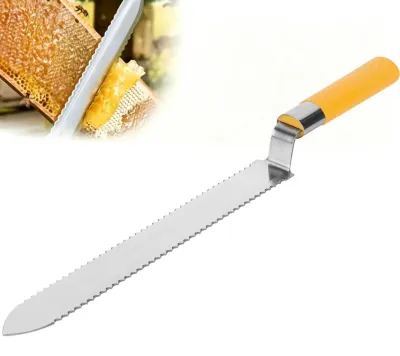 Honigentdeckelungsmesser aus Edelstahl, gezahnt, 41,5 cm