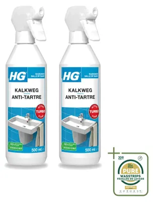 Produktbild von 2 x HG Kalkweg-Schaumspray – Entfernt Kalk schnell – 500 ml - Vorratspackung - 2 Stücke
