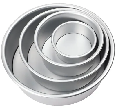 Produktbild von Professionelle Runde Backform 4-teilig - Anodisiertes Aluminium, Ø 10/15/20/26 cm