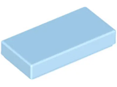 Produktbild von Lego® 1x2 Fliesen 3069 - 10 Stück Helles Hellblau