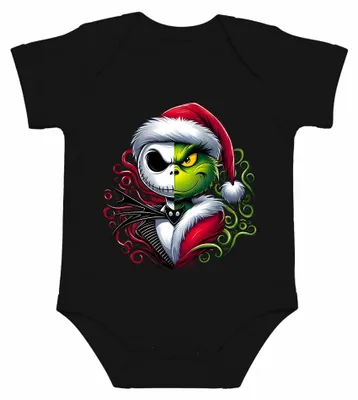 Imagen del producto de Body para bebé unisex con motivos de "El extraño mundo de Jack", "El Grinch" y "esqueleto", ideal para Navidad, color , talla 6/12 meses
