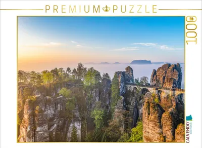 Produktbild von CALVENDO Puzzle Basteibrücke mit Felsenburg Neurathen | 1000 Teile Lege-Größe 64 × 48 cm Foto-Puzzle für glückliche Stunden