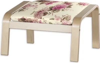 Produktbild von Dekoria Bezug für Poäng Hocker, beige- rosa, Hocker Poäng