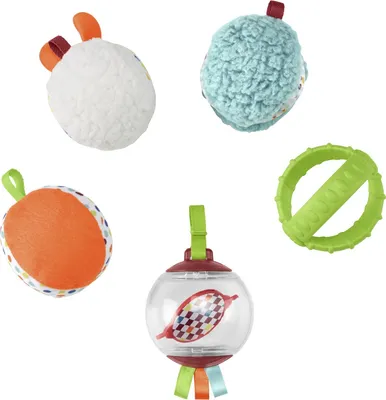 Immagine prodotto di Fisher-Price palle dei cinque sensi, giocattolo per bambini, palla per bambini, sonaglio, giocattolo sensoriale