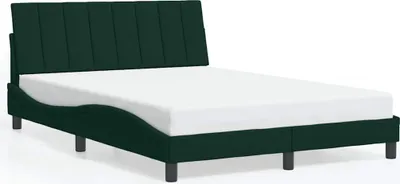 Productafbeelding van vidaXL Bedframe zonder matras "Hanko", donkergroen, 140x200 cm, fluweel