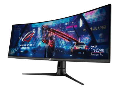 Produktbild von ASUS ROG Strix XG43VQ, 110,2 cm (43.4"), 3840 x 1200 Pixel, LED, 1 ms, Schwarz