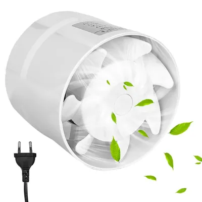 Obrázek produktu pro Ventilátor do potrubí o průměru 100 mm – odsávací ventilátor s integrovaným zpětným ventilem