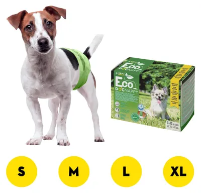 Produktbild von Croci Eco Hundewindel M, biologisch abbaubar, 12 Stück, 40–50 cm