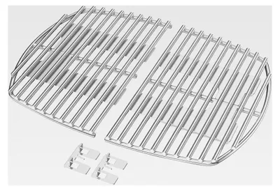 Produktbild von Edelstahl Grillrost Set für Weber Q1000 Q1200 Q1400 Gasgrills, Ersatz für Weber 7644