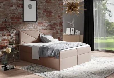 Obrázok produktu pre Čalúnená posteľ ZOE - 180x200, hnedá + topper ZDARMA