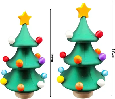 Produktbild von Tanzender Mini-Weihnachtsbaum, 3D-gedruckter Tischbaumschmuck, drehendes Zappelspielzeug, Desktop-Spinner-Weihnachtsbaum für Heimbüro-Dekoration