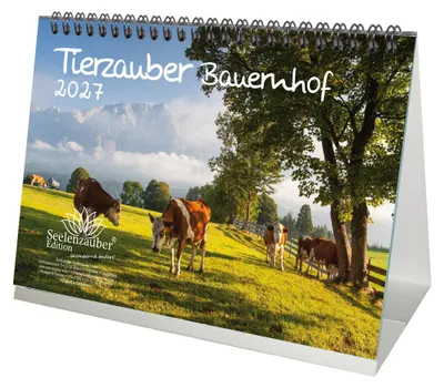 Produktbild von Tierzauber Bauernhof DIN A5 Tischkalender 2027 - Seelenzauber