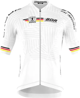 Image de Bioracer German Icon Classic Matrix Maillot de cyclisme à manches courtes Blanc M Hommes Blanc M