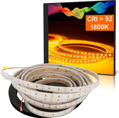 Produktbild von LED Strip 2835 Amber (1800K) CRI 92 84W 5 Meter 24V IP67