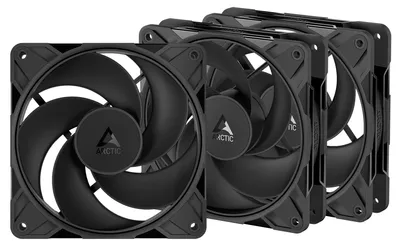 Produktbild von ARCTIC P12 Pro Reverse Gehäuselüfter 120mm, PWM, black, 3er-Pack
