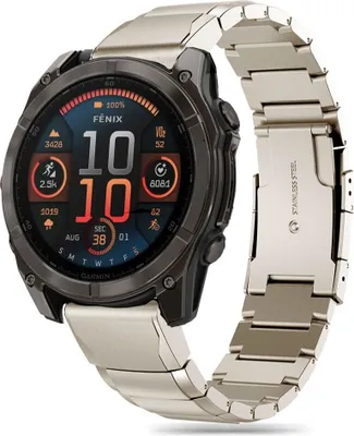 Produktbild von Tech-Protect Stahlband Garmin Fenix 5X / 5X Plus / 6X / 6X Pro / 7X / 8 (51 Mm) Titanium