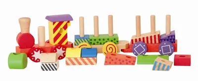 Productafbeelding van Woody Houten Stapeltoren, 17-delig, 35x9 cm, artikelnummer 91122