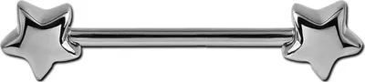 Produktbild von viva-adorno Nippelpiercing Brustpiercing Brustwarzenpiercing Barbell Piercing Piercingstab Stern Z579, Stern