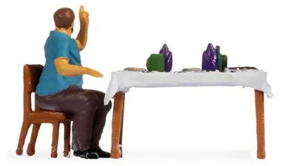 Image de Noch 16514 Tiny-Scenes "Déjeuner", figurines H0 (1:87)