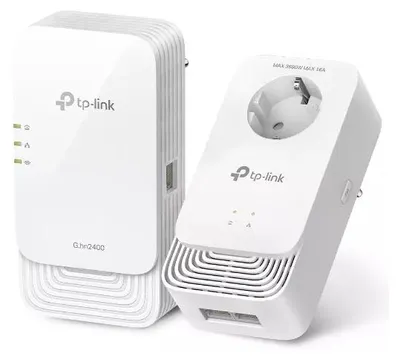 Image de TP-Link CPL G.hn 2400, 1428 Mbps, IEEE 802.11a, IEEE 802.11ac, IEEE 802.11ax, IEEE 802.11b, IEEE 802.11g, IEEE 802.11n, Type E/F, Gigabit Ethernet, 10,100,1000 Mbps, Wi-Fi 6 (802.11ax)
