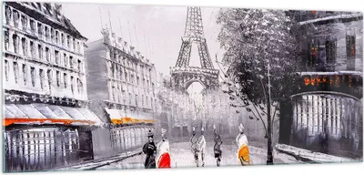 Produktbild von Bilder auf glas - Architektur Paris Eiffle Frankreich - 100x40cm - Glasbilder - Wandbilder - Kunstdruck - Wanddekoration aus Glas - Glas Bilder - Wandbild auf Glas - GAB100x40-2961
