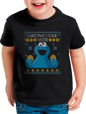 Produktbild von style3 Cookie Taster Kinder T-Shirt xmas weihnachten weihnachtspullover pulli ugly sweater strick