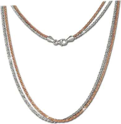 Produktbild von SilberDream Collier 925 Silber vergoldet 45cm Schmuck silber rose D2SDK23345T