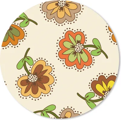 Produktbild von MuchoWow® Mauspad Mousepad Design - Blumen - Retro - Vintage 40x40 cm - Mousepads - Maus Mat - Pad - Mausunterlage - Schreibtisch Accessoires