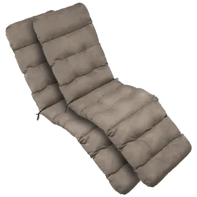 Produktbild von Beautissu 2X Bequeme Liegenauflage Deckchair, 200x50x8 cm, Taupe
