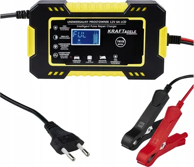 Zdjęcie produktu dla Automatyczna ładowarka akumulatorów Kraft&Dele 12V/6A KD1290 + wyświetlacz LCD